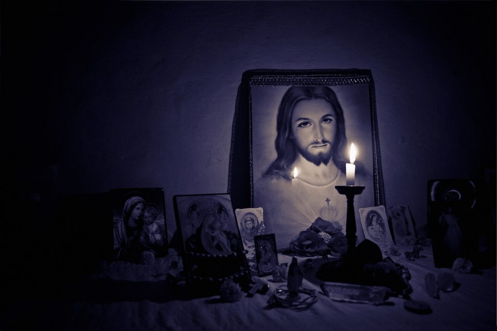 jesus, altar, light